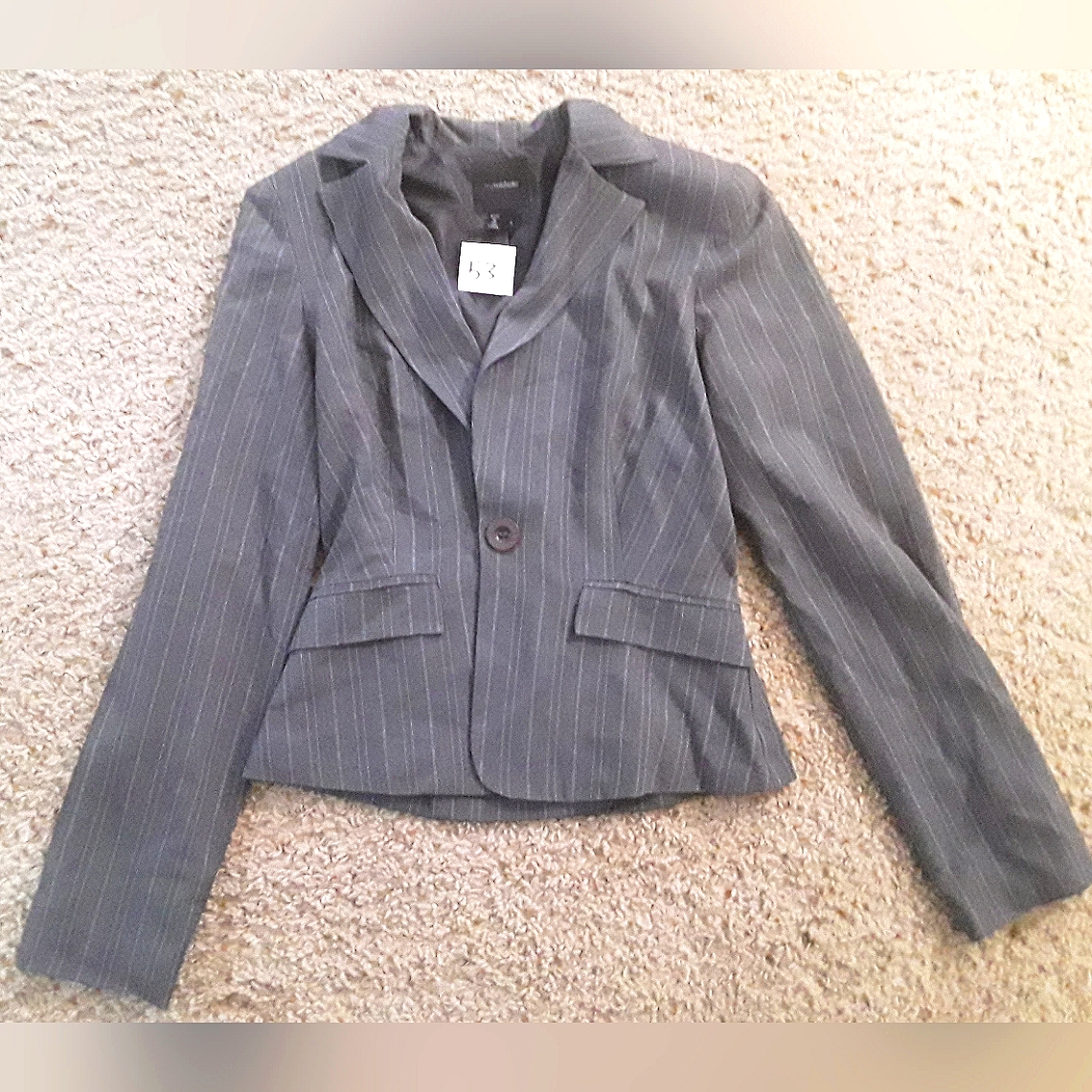 My Michelle - Size Small - Gray Pinstripe Blazer Jacket